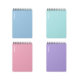 Цена за 4 шт. Блокнот с пластиковой обложкой на спирали ErichKrause Pastel, А7, 80 листов, клетка_MIX-PACK  фото 2