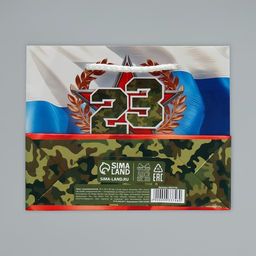 Цена за 3 шт. Пакет подарочный ламинированный, упаковка, «С 23 февраля», S 15×12×5.5 см