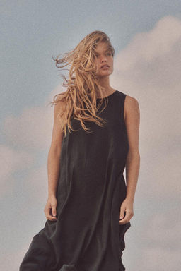 FLOWING VOLUMINOUS MIDI DRESS - Zara фото 13