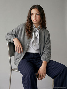 K?z ?ocuk Kal?n Kolej Ceket