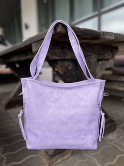 Женская сумка шоппер из эко кожи 0010 Фиолетовый - Kenguluna фото 3