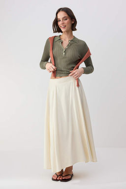 Wardrobe Essentials Kiremit Fitilli Polo Yaka Ince Triko Kazak TWOSS26KZ00004 - Trendyolmilla фото 8