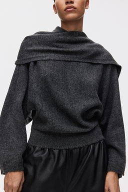 Jersey oversize con detalle de bufanda - H&m фото 5
