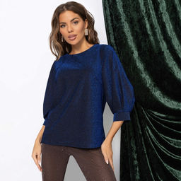 Блуза нарядная с блеском, Предвкушение встречи (сияние)