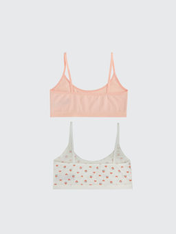 Bask?l? Pamuklu K?z ?ocuk B?stiyer 2li - Waikiki фото 2