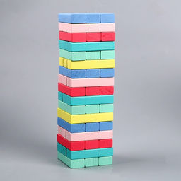 Игра настольная Падающая башня цветная 51 шт, 28,5х8,5х8 см - Simaland фото 2