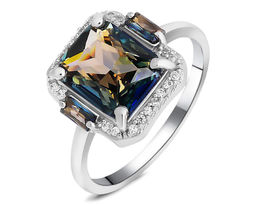 Кольцо, мистик кварц синий, Монро