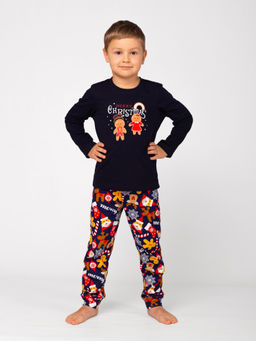 Пижама детская кулирка с брюками "ПРЯНЯ"