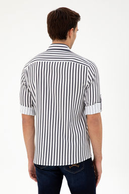 Мужская темно-синяя рубашка с длинным рукавом Неожиданная скидка в корзине - U.s. polo assn фото 5