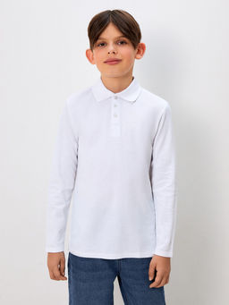 20140830018, Сорочка-поло верхняя для мальчиков Rojer белый Acoola