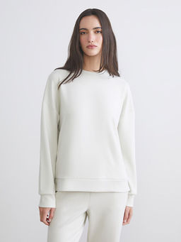 Bisiklet Yaka Oversize Kad?n Sweatshirt