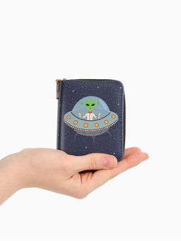 Кошелёк на молнии Выбражулька Космос, 8.5?2.5?10.5 см, детский, синий