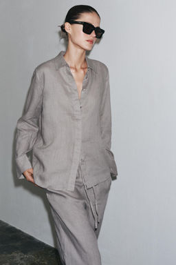 ZW COLLECTION 100% LINEN SHIRT - Zara фото 24