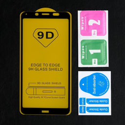 Защитное стекло 9D Luazon для Xiaomi Redmi 7a, полный клей, 0.33 мм, 9Н, чёрное - Luazon home фото 3