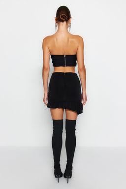 TRENDYOLMILLA Siyah Vucuda Oturan Drapeli Orme Etek TPRAW24ET00003 фото 7