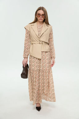 Костюм NIKVA н1045-1 крем-брюле и бежевый мультиколор