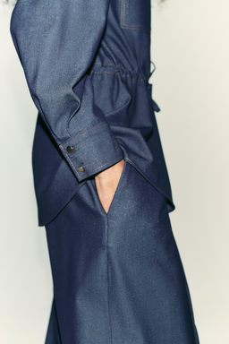 STITCHED WIDE-LEG TROUSERS - Zara фото 6