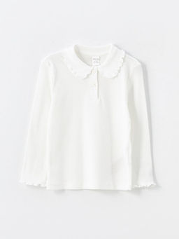 G?mlek Yaka Uzun Kollu Basic K?z Bebek Ti??rt