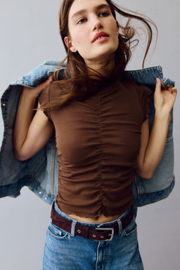 Top drapeado de algod?n - H&m фото 4