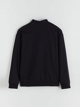 Dik Yaka Erkek Sweatshirt