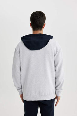 Толстовка Comfort Fit на мягкой подкладке на молнии - Defacto фото 8