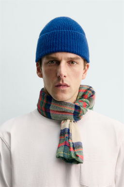 GORRO BEANIE 100% CASHMERE AARON LEVINE X ZARA / Azul?n
