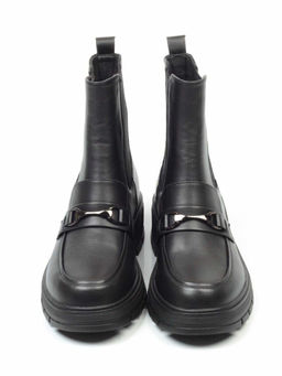 01-5251-1 BLACK Ботинки демисезонные (искусственная кожа, байка) - No name фото 12