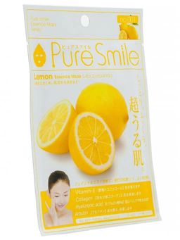 Маска для лица SunSmile PureSmile 001 Lemon Essense Mask косметическая лимон 1шт, 1/600, ,  фото 2