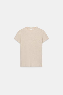 CAMISETA CON LINO MANGA CORTA / Arena - Zara фото 5