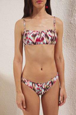 Trendyolmilla Soyut Desenli Straplez Regular Bikini Tak?m? TBESS25BT00157  фото 4