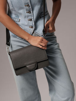 Сумка кожаная через плечо Deboro 30574 хромо