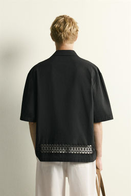 CAMISA RELAXED FIT CENEFA COMBINADA / Negro - Zara фото 3