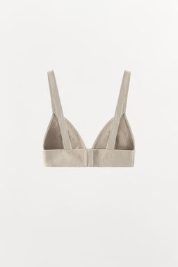 BRALETTE TRIANGULAR PIEL 100% / Gris - Zara фото 6