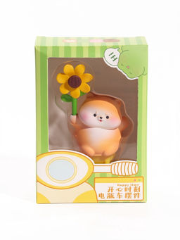 Сувенир PVC "Корги с ветерком-подсолнухом" 5х4х8,5 см