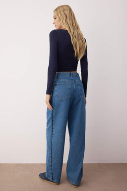 Mavi Yuksek Bel Dikis Detayl? Baggy Jeans TWOAW26JE00139 - Trendyolmilla фото 4