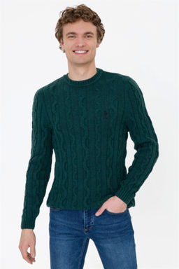Мужской зеленый свитер Неожиданная скидка в корзине