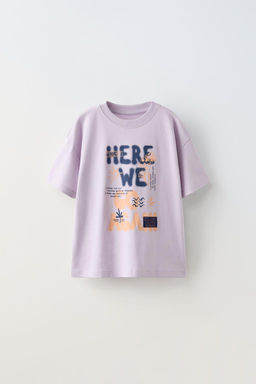 T-SHIRT WITH LABEL PRINT