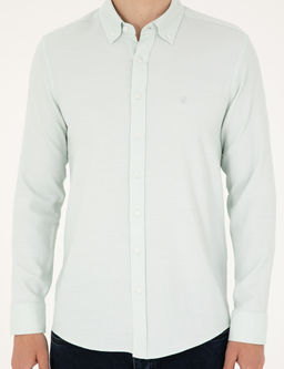 Ye_il Slim Fit Uzun Kollu G_mlek