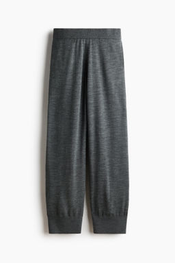 Joggers amplios en lana merino