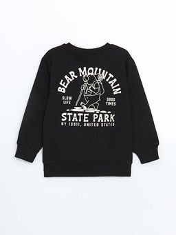 Bisiklet Yaka Bask?l? Erkek ?ocuk Sweatshirt - Waikiki фото 2