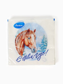 Цена за 3 шт. СФ Лилия 33х33 "На удачу" 2сл 20л х 15