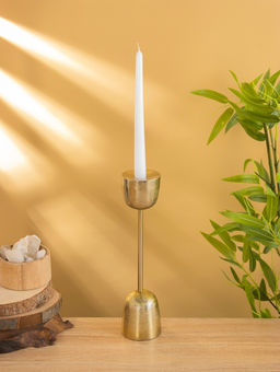 Подсвечник «Факел», 31 см, алюминий, золото