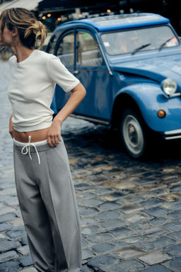 WIDE-LEG TROUSERS WITH DOUBLE WAISTBAND - Zara фото 15