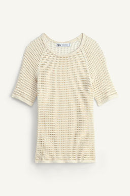 LIMITED EDITION RED TEXTURED T-SHIRT - Zara фото 3