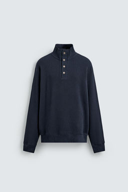 WAFFLE-KNIT TEXTURED SWEATSHIRT - Zara фото 13