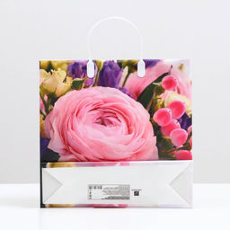 Цена за 10 шт. Пакет Пионовидные розы, мягкий пластик, 30?30 см, 120 мкм