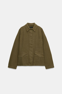 CHAQUETA BOLSILLOS ZW COLLECTION / Khaki - Zara фото 2
