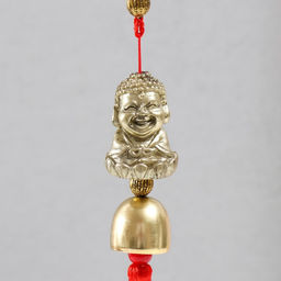Колокольчик подвесной металл «Будда», 1 колокол, 30×3.5×3.5 см