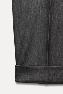 STRAIGHT-LEG TROUSERS WITH TURN-UP HEMS - Zara фото 7