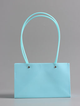 Цена за 10 шт. Сумка переноска для цветов, влагостойкая, тиффани, 22×10.5×13.5 см